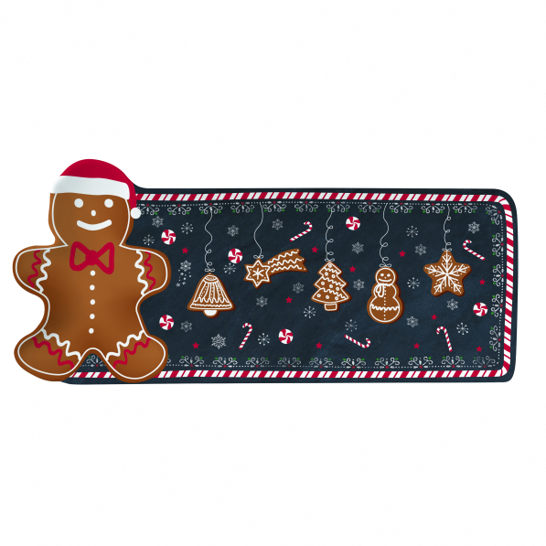 Półmisek świąteczny porcelanowy EASY LIFE GINGERBREAD 36 x 16 cm