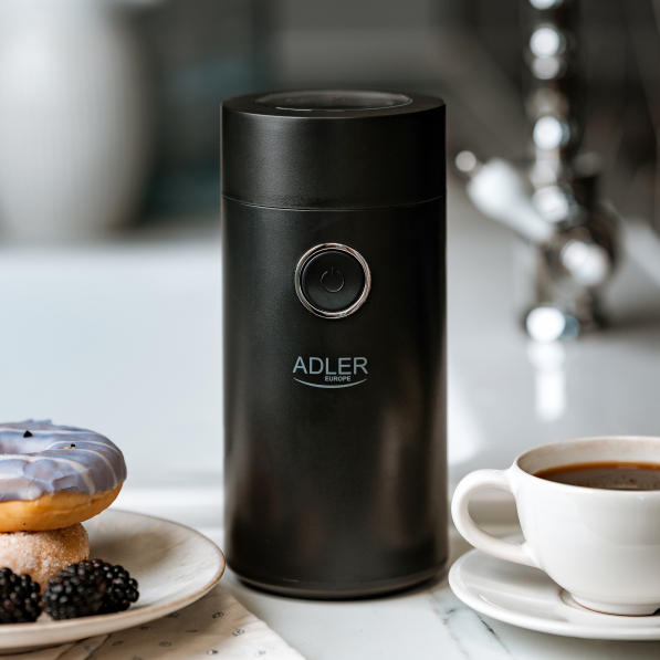 ADLER Coffee Grinder czarno-srebrny - młynek do kawy elektryczny