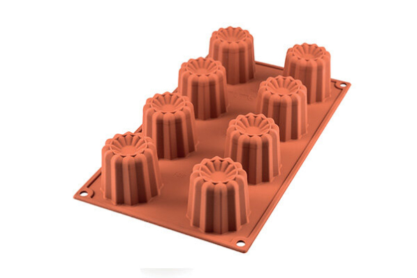 SILIKOMART Cannele SF050 - forma do pieczenia 8 muffinek i babeczek silikonowa