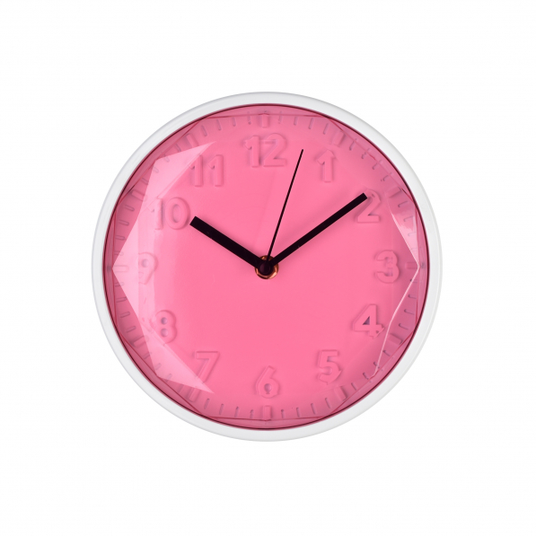 Zegar ścienny plastikowy MONDEX PINK RÓŻOWY 20 cm