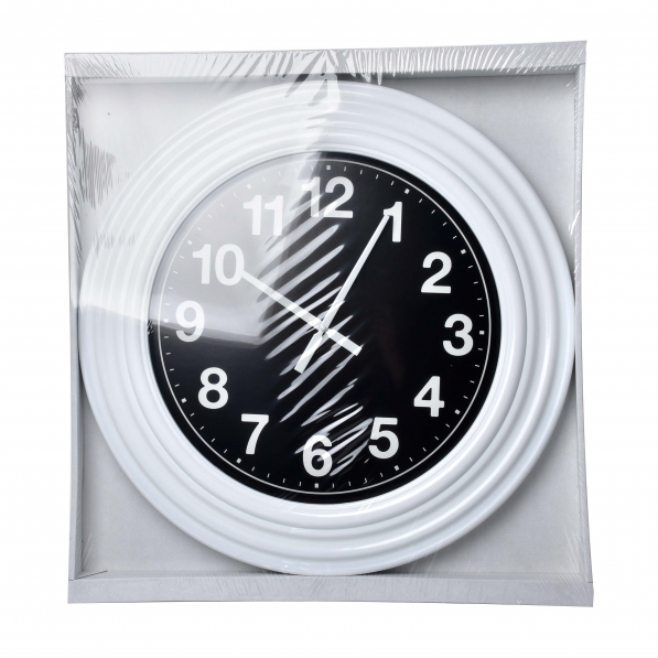 Zegar ścienny plastikowy MONDEX CLOCK CZARNY 66 cm