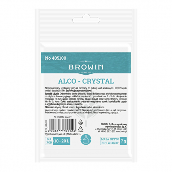 BROWIN Alco-crystal 7 g - środek poprawiający walory alkoholi