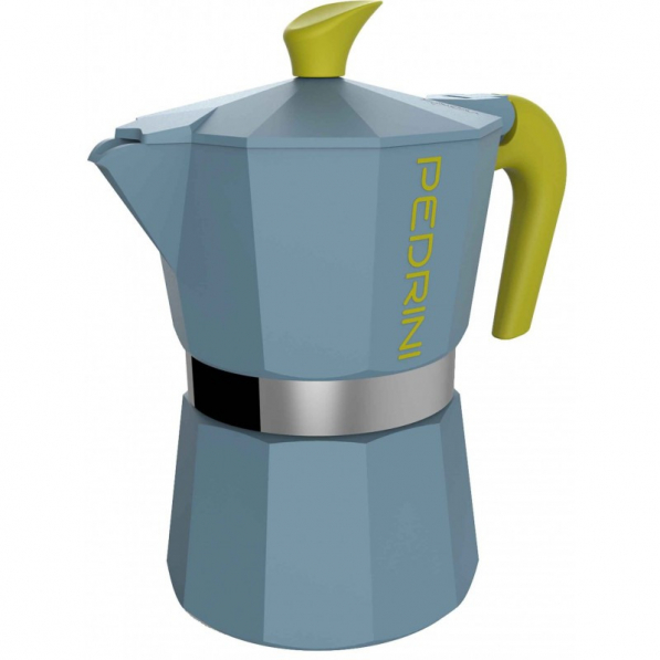 Kawiarka aluminiowa ciśnieniowa na 3 filiżanki espresso (3 tz) PEDRINI MYMOKA COLOR