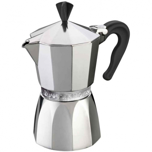 GAT Supermoka 6 filiżanek espresso (6 tz) - kawiarka aluminiowa ciśnieniowa