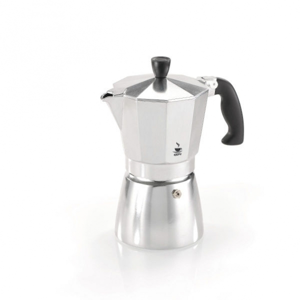 GEFU Lucino 6 filiżanek espresso (6 tz) - kawiarka aluminiowa ciśnieniowa