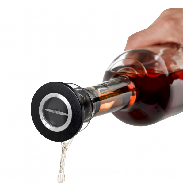 ADHOC Gusto - korek do wina z wylewką i termometrem ze stali nierdzewnej