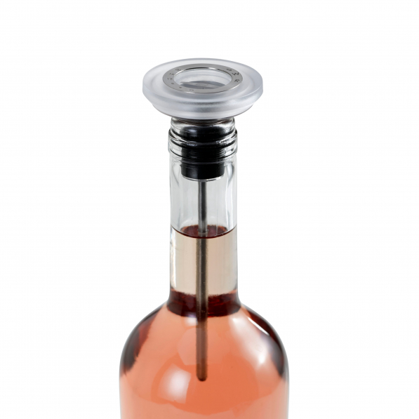 ADHOC Gusto - korek do wina z wylewką i termometrem ze stali nierdzewnej