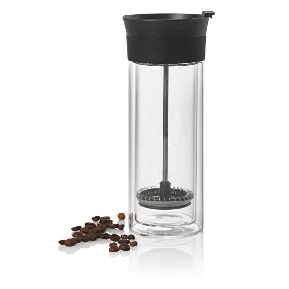 ADHOC Thermo 300 ml - kubek z zaparzaczem / french press szklany