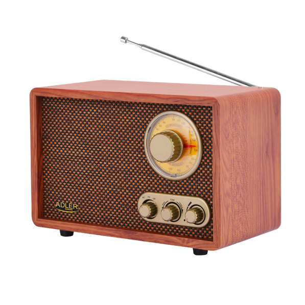 ADLER Rown brązowe - radio retro drewniane