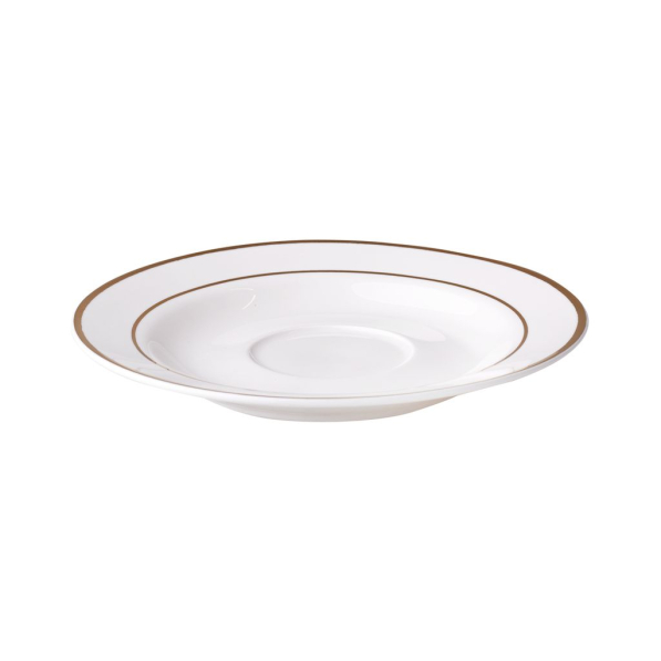 AMBITION Aura Gold 12,5 cm - talerzyk / spodek porcelanowy