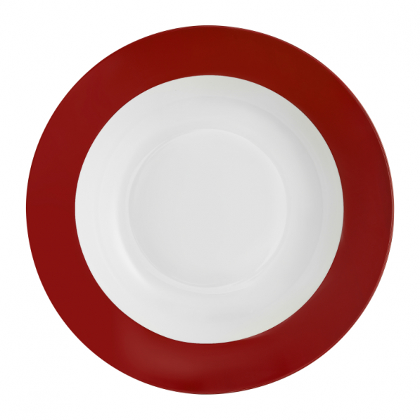 AMBITION Aura Red 23 cm - talerz obiadowy głęboki porcelanowy