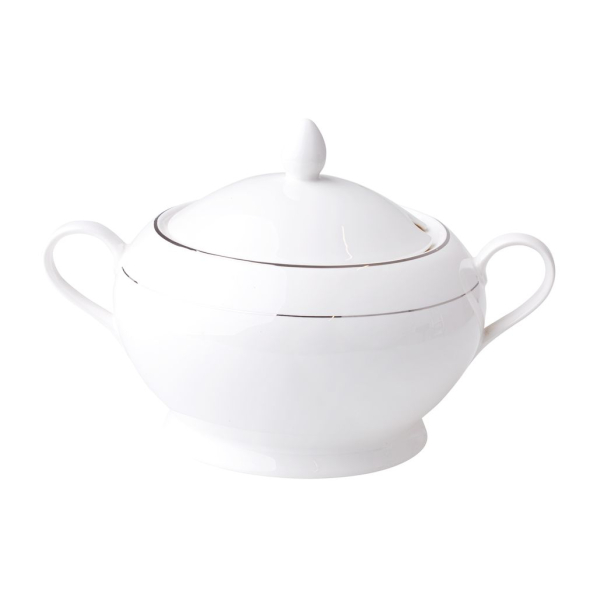AMBITION Aura Silver 2,8 l - waza do zupy porcelanowa