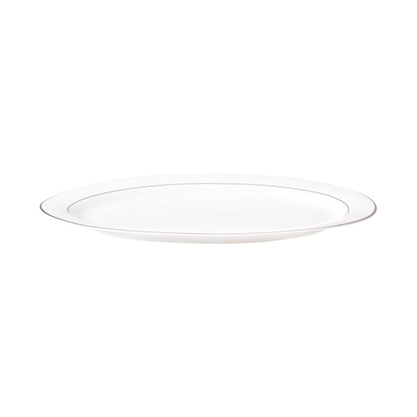 AMBITION Aura Silver 35,5 x 25 cm - półmisek porcelanowy