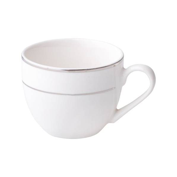 AMBITION Aura Silver 90 ml - filiżanka do espresso porcelanowa