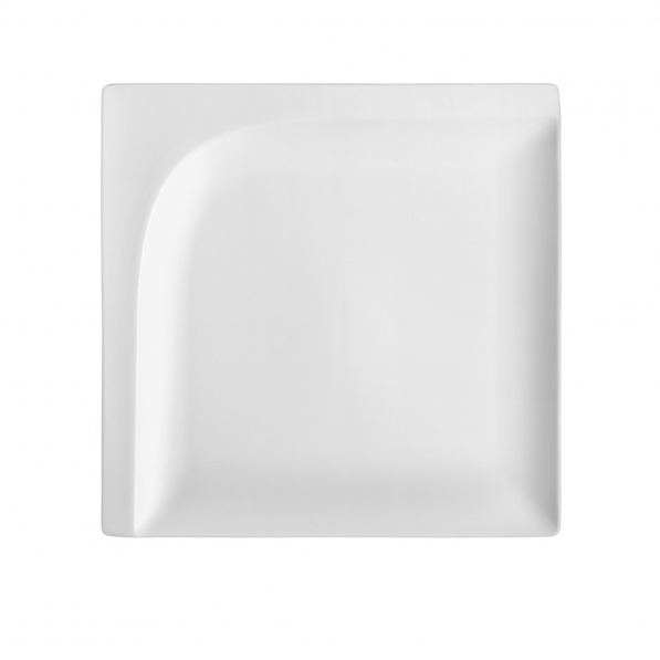 AMBITION Monaco 25,5 x 25,5 cm biały - talerz obiadowy porcelanowy