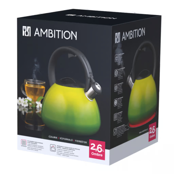 AMBITION Ombre 3 l - czajnik stalowy z gwizdkiem