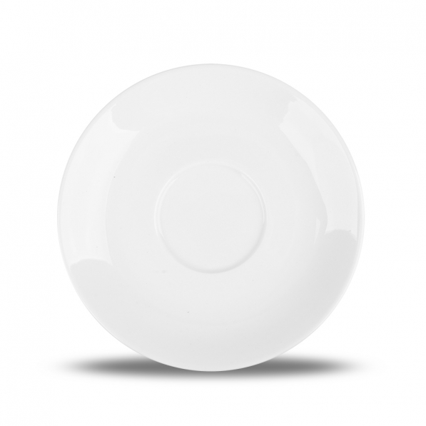 AMBITION Salsa 14 cm biały - talerzyk / spodek porcelanowy 