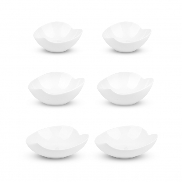 AMBITION Salsa Liść 6 szt. - miski / salaterki porcelanowe