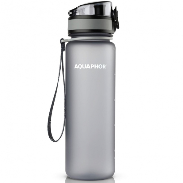 AQUAPHOR City 0,5 l szara - butelka filtrująca wodę tritanowa