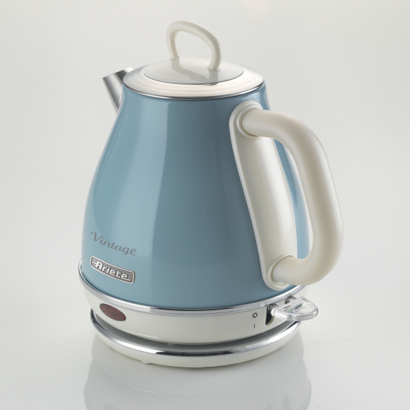 ARIETE 2868/05 Kettle Piccolo Vintage 1 l błękitny - czajnik elektryczny bezprzewodowy stalowy