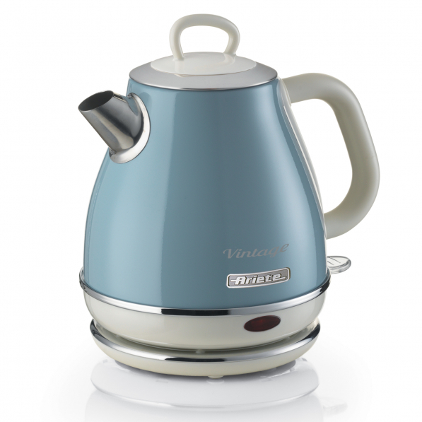 ARIETE 2868/05 Kettle Piccolo Vintage 1 l błękitny - czajnik elektryczny bezprzewodowy stalowy