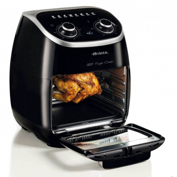 ARIETE 4619 Air Fryer Oven 2w1 2000 W czarny - mini piekarnik elektryczny metalowy z frytkownicą beztłuszczową 