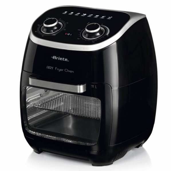 ARIETE 4619 Air Fryer Oven 2w1 2000 W czarny - mini piekarnik elektryczny metalowy z frytkownicą beztłuszczową 