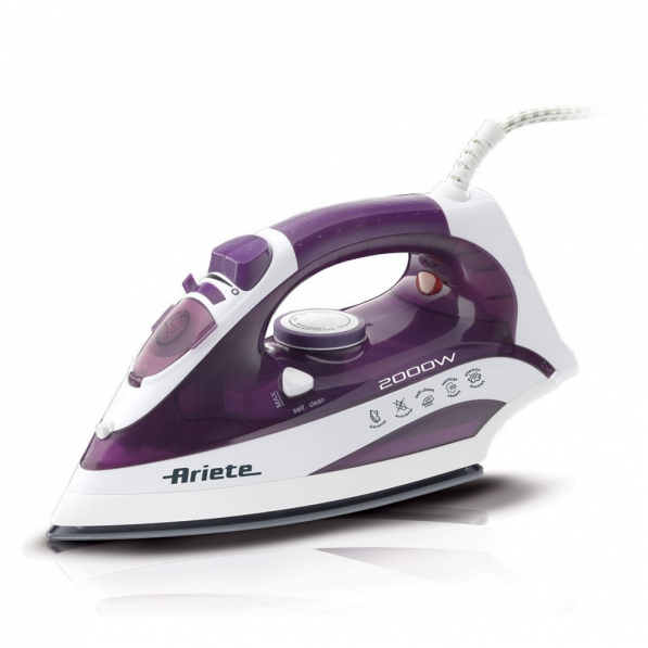 ARIETE 6235 Steam Iron Ceramic 2000 W fioletowe - żelazko parowe z ceramiczną stopą 