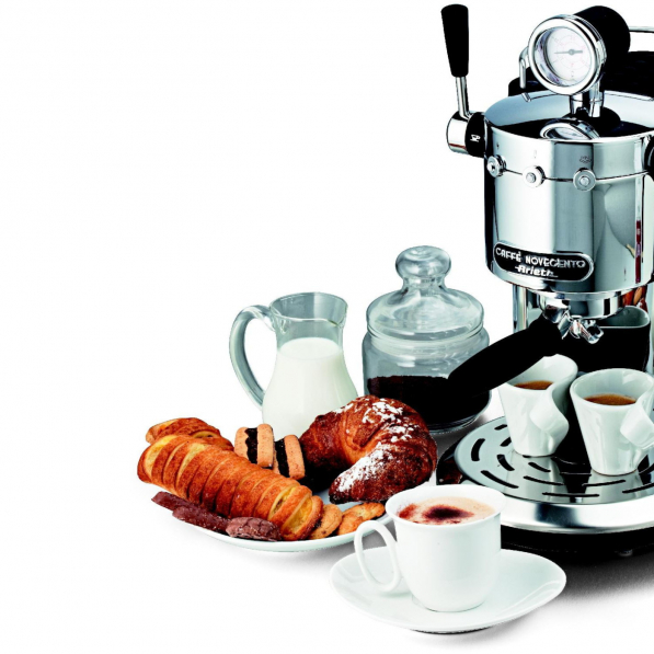 ARIETE Caffe Novecento 1150 W srebrny - ekspres do kawy ciśnieniowy aluminiowy
