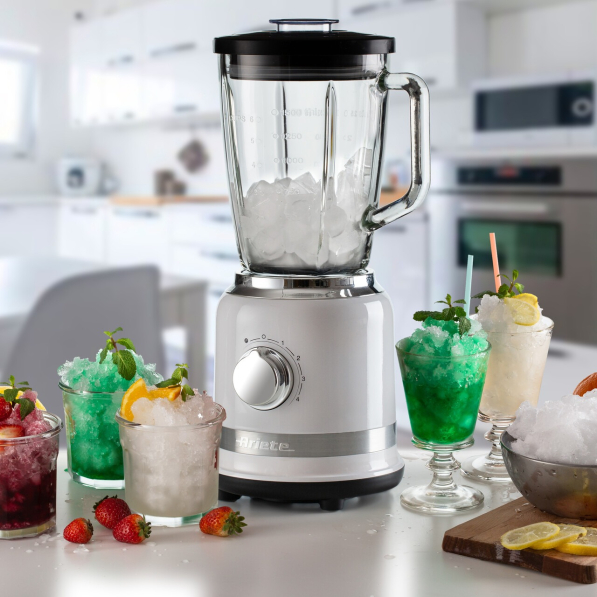 ARIETE Glass Moderna 09 585/01 1000 W biały - blender kuchenny kielichowy szklany