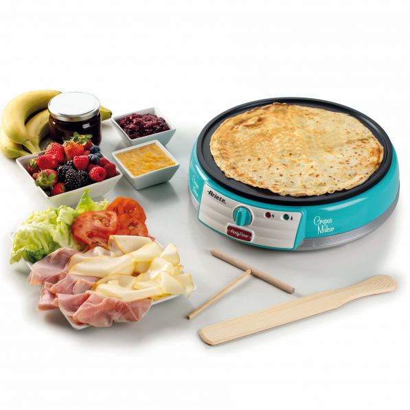 ARIETE Party Time Crepes Maker 1000 W turkusowa - naleśnikarka