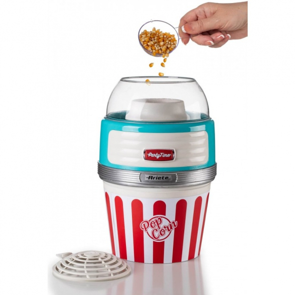 ARIETE Party Time Popcorn Maker XL 1100 W turkusowe - urządzenie do popcornu