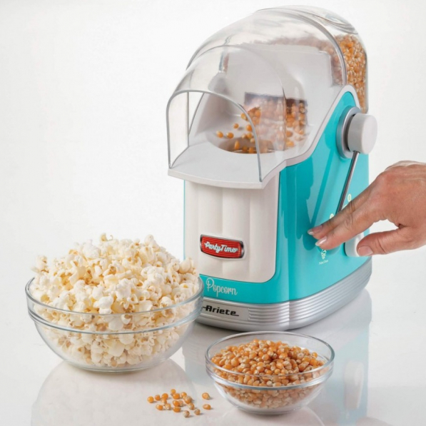 ARIETE Party Time Popcorn Popper Top 1100 W turkusowe - urządzenie do popcornu