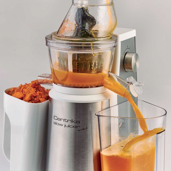 ARIETE Centrika Slow Juicer 400 W srebrna - sokowirówka / wyciskarka do soków metalowa