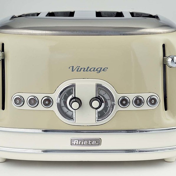 ARIETE Vintage 1600 W beżowy - toster / opiekacz do kanapek elektryczny stalowy