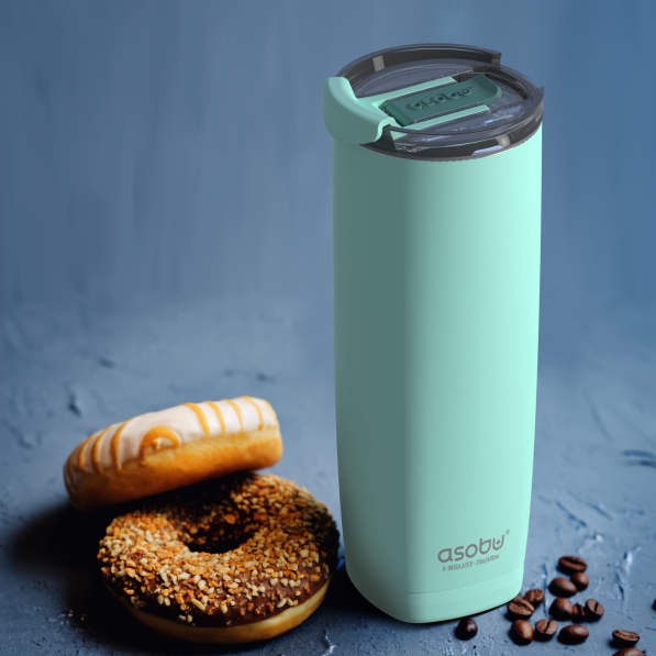 ASOBU Aqualina 600 ml - kubek termiczny stali nierdzewnej ze słomką