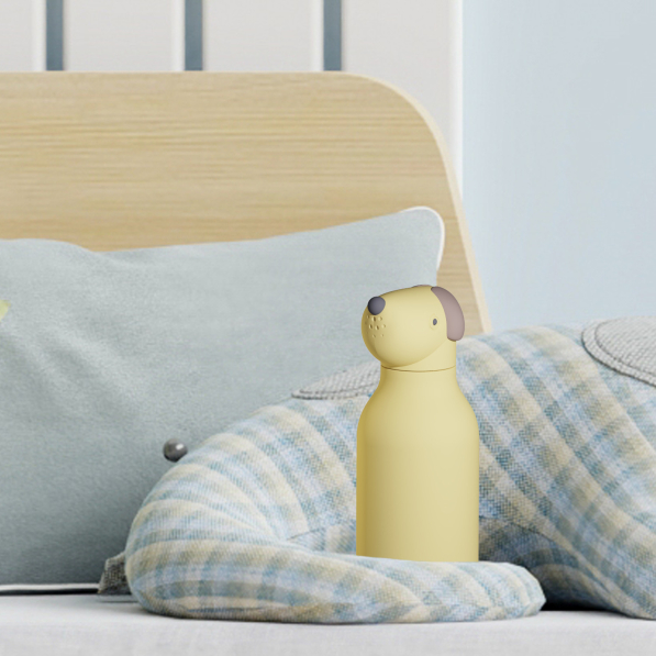 ASOBU Bestie Bottle Dog 0,46 l - butelka termiczna dla dzieci ze słomką 