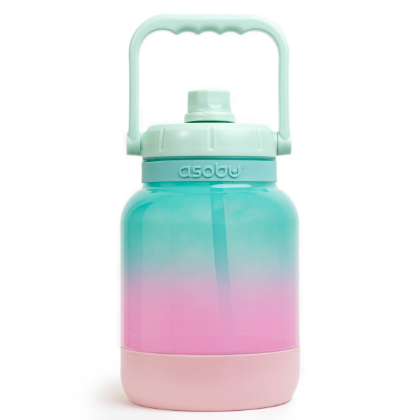 ASOBU Jumbo Jug 3,78 l - butelka / bidon na wodę tritanowy duży ze słomką