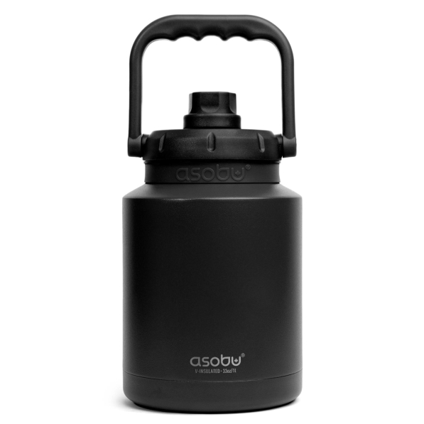 ASOBU Mini Jug Black 0,975 l - butelka termiczna ze stali nierdzewnej ze słomką