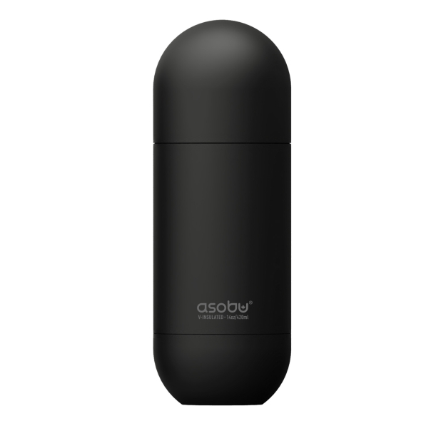 ASOBU ORB Black 0,42 l - butelka termiczna ze stali nierdzewnej