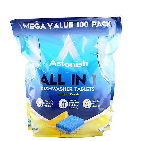 ASTONISH Dishwasher Tablets 100 szt. cytrynowe - tabletki do zmywarki