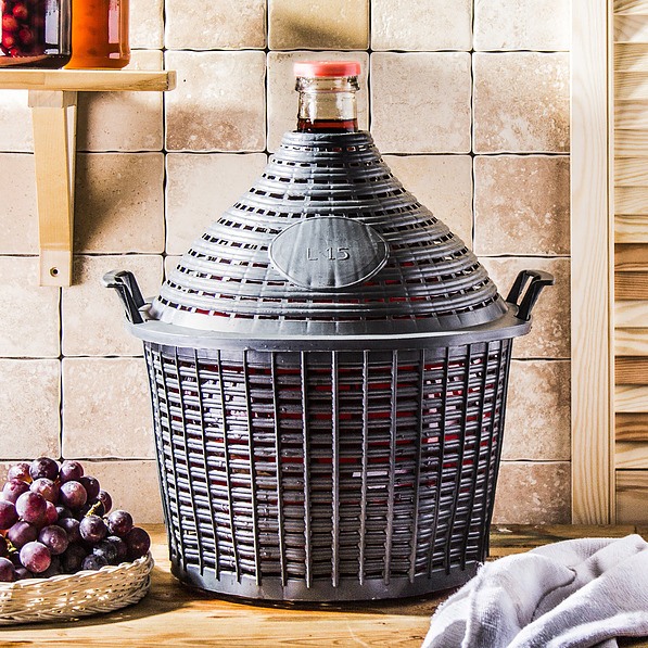 Balon do wina szklany AMBROSIO GRAPE CZARNY 15 l