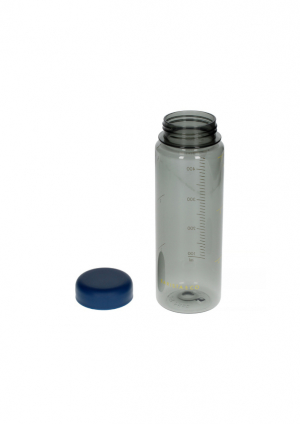 BARISTA & CO Timer Measure Water Bottle Blue 0,5 l granatowa - butelka na wodę tritanowa z miarką