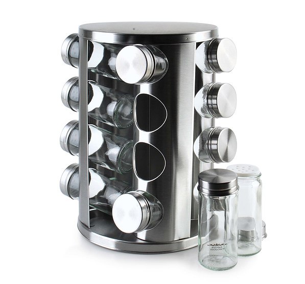 BASIC KITCHEN Zestaw na przyprawy 20x20x25,5cm COOKINI