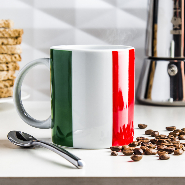 BIALETTI Italia Tricolore Istituzionale 315 ml biały - kubek ceramiczny