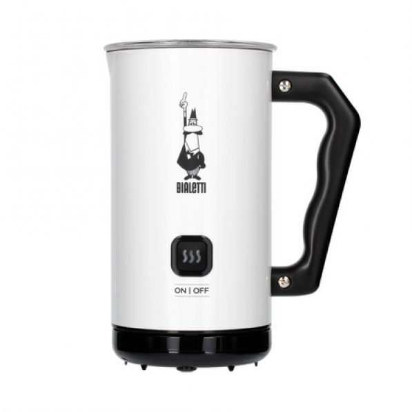 BIALETTI Bianco Milk Frother MKF02 0,3 l biały - spieniacz do mleka elektryczny ze stali nierdzewnej