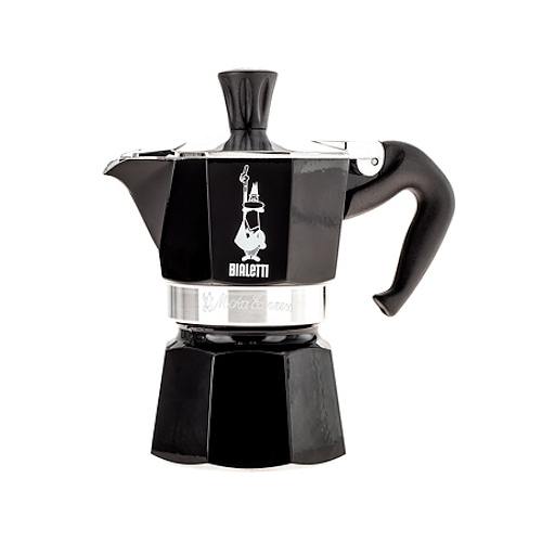 BIALETTI Moka Express na 1 filiżankę espresso (1 tz) czarna - włoska kawiarka aluminiowa ciśnieniowa 