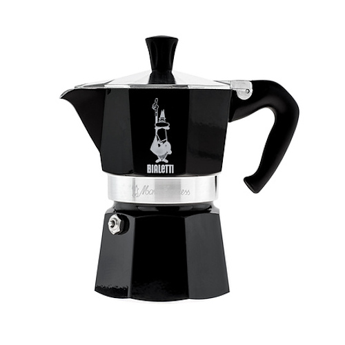 BIALETTI Moka Express na 3 filiżanki espresso (3 tz) czarna - kawiarka aluminiowa ciśnieniowa 