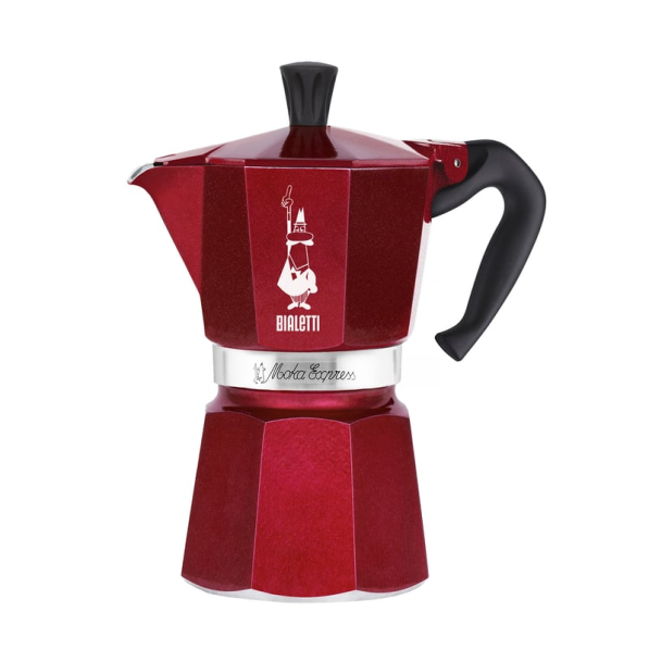 BIALETTI Moka Express Deco Glamour na 6 filiżanek espresso (6 tz) - zestaw włoska kawiarka aluminiowa ciśnieniowa z kubkami