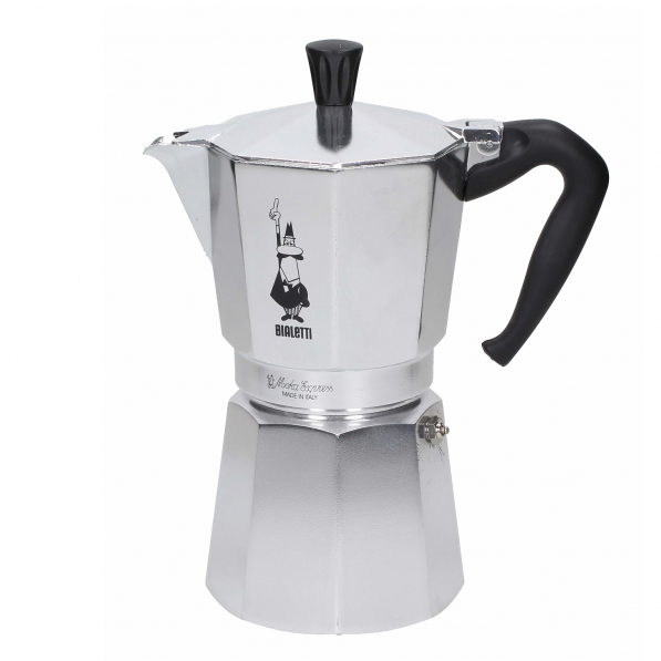 BIALETTI Moka Express na 9 filiżanek espresso (9 tz) - włoska kawiarka aluminiowa ciśnieniowa